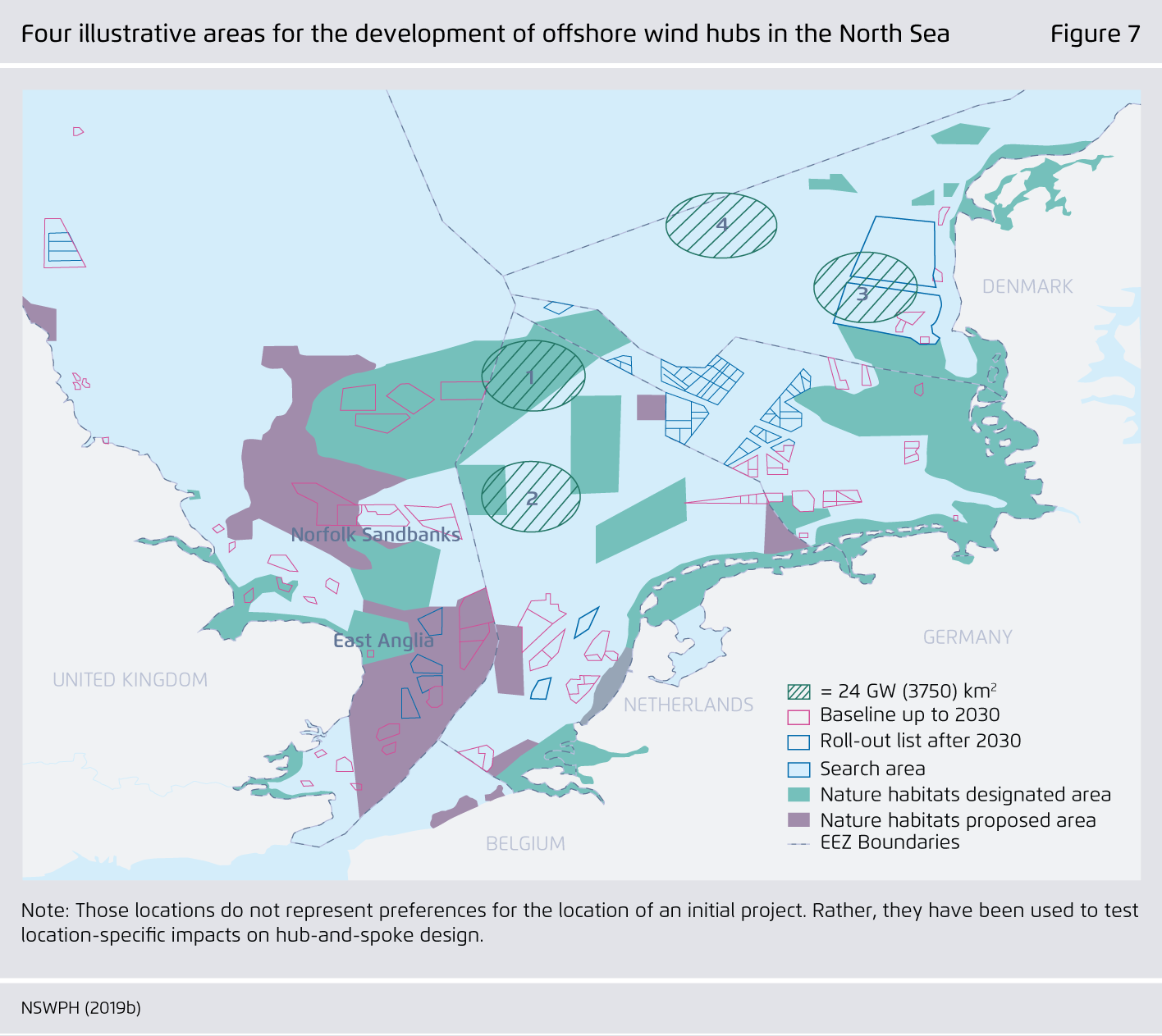 Preview for Four illustrative areas for the development of offshore wind hubs in the North Sea