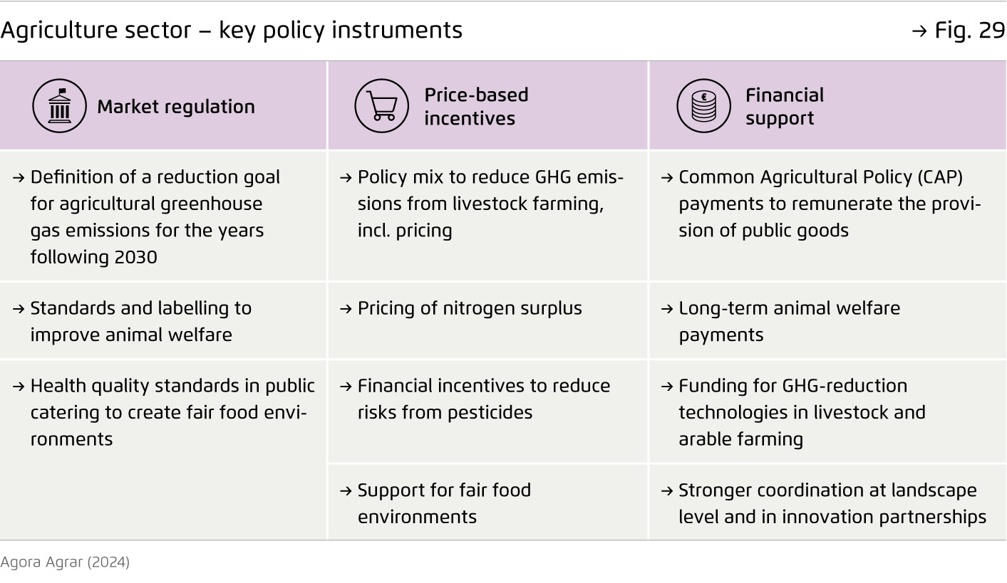 Preview for Agriculture sector – key policy instruments