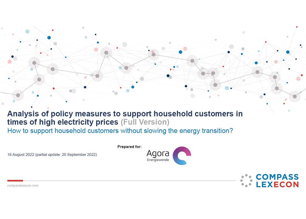 Analysis of policy measures to support household customers in times of high electricity prices